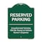 Signmission Reserved Parking Unauthorized Vehicles Towed Vehicle Owners Expense Alum, 18" L, 24" H, GW-1824-9758 A-DES-GW-1824-9758 - alternate 1